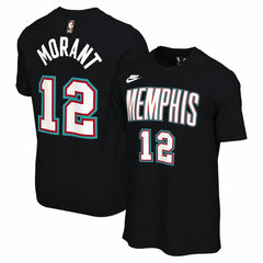 Nike - Ja Morant Memphis Grizzlies Unisex Name & Number T-Shirt - Classic Edition - Black