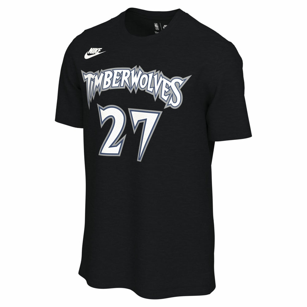 Nike - Rudy Gobert Minnesota Timberwolves Unisex Name & Number T-Shirt - Classic Edition - Black