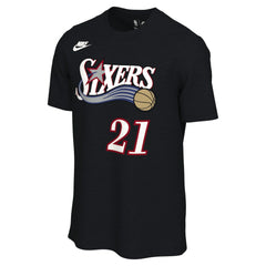 Nike - Joel Embiid Philadelphia 76ers Unisex Name & Number T-Shirt - Classic Edition - Black