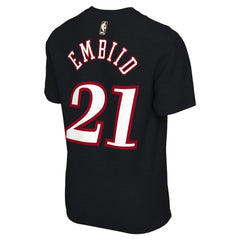 Nike - Joel Embiid Philadelphia 76ers Unisex Name & Number T-Shirt - Classic Edition - Black