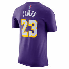 NBA - LeBron James Los Angeles Lakers Jordan Brand Unisex Name & Number T-Shirt - Statement Edition - Purple