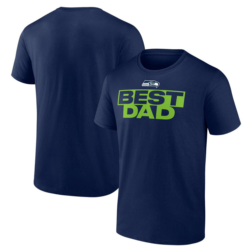 Seattle Seahawks Best Dad Father's Day T-Shirt College Navy - NFL