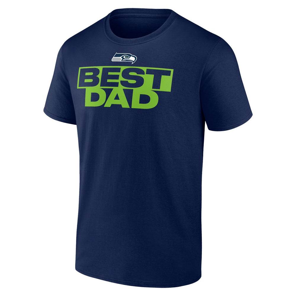 Seattle Seahawks Best Dad Father's Day T-Shirt College Navy - NFL