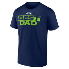 Seattle Seahawks Best Dad Father's Day T-Shirt College Navy - NFL
