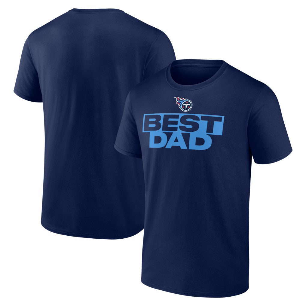 Tennessee Titans Best Dad Father's Day T-Shirt Navy - NFL