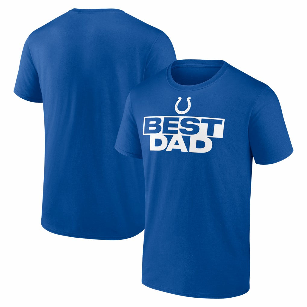 Indianapolis Colts Best Dad Father's Day T-Shirt Royal - NFL