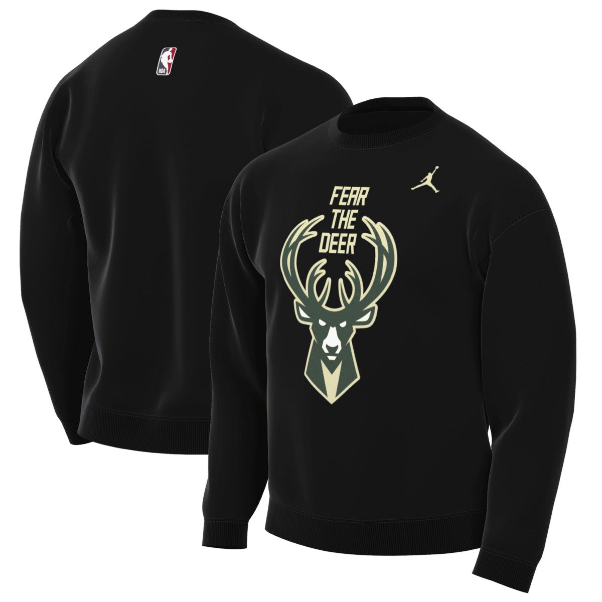 NBA - Milwaukee Bucks Jordan Brand Statement Edition Sweatshirt - Black