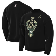 NBA - Milwaukee Bucks Jordan Brand Statement Edition Sweatshirt - Black