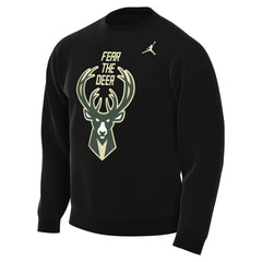 NBA - Milwaukee Bucks Jordan Brand Statement Edition Sweatshirt - Black