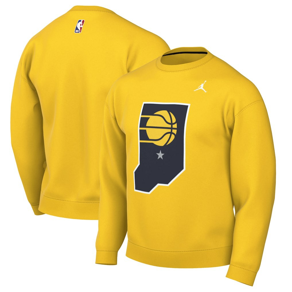 NBA - Indiana Pacers Jordan Brand Statement Edition Sweatshirt - Gold