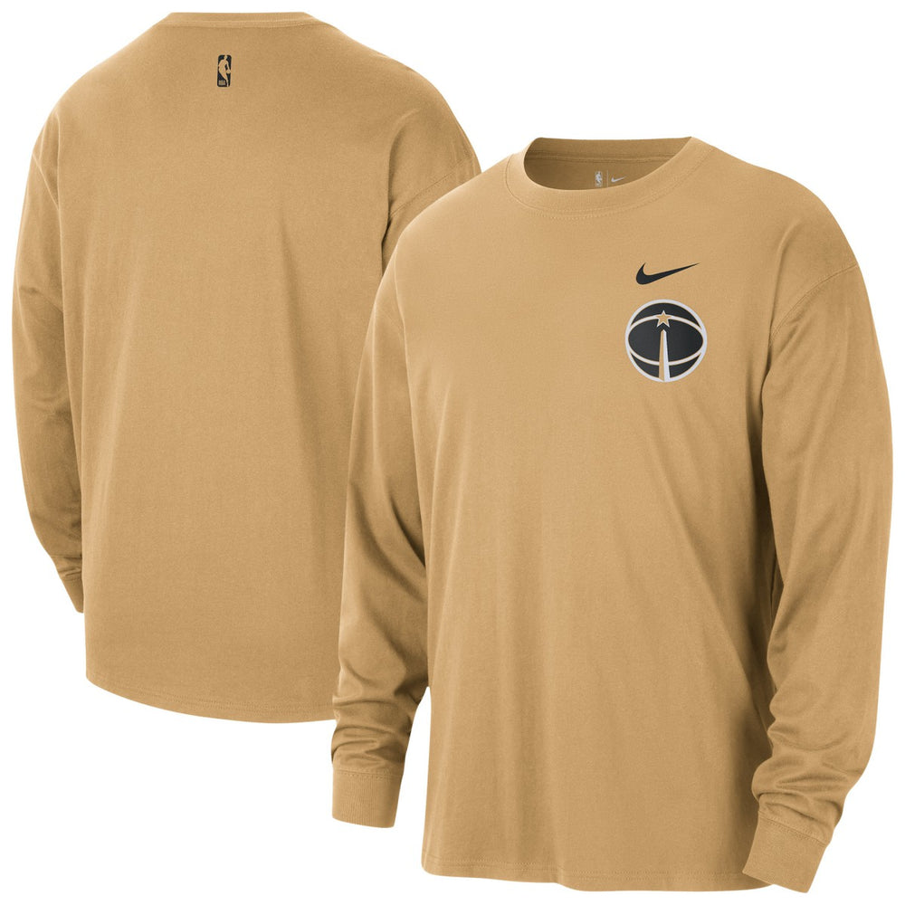 Nike - Washington Wizards 2025/26 City Edition Remix Essential Logo Long Sleeve T-Shirt - Gold