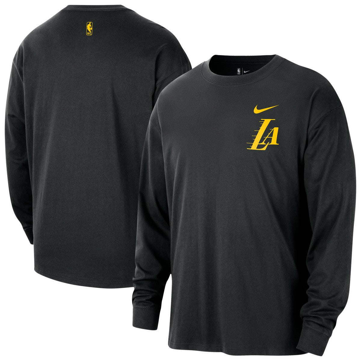 Nike - Los Angeles Lakers 2025/26 City Edition Remix Essential Logo Long Sleeve T-Shirt - Black