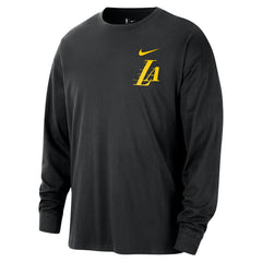 Nike - Los Angeles Lakers 2025/26 City Edition Remix Essential Logo Long Sleeve T-Shirt - Black