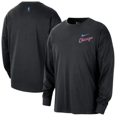 Nike - Chicago Bulls 2025/26 City Edition Remix Essential Logo Long Sleeve T-Shirt - Black