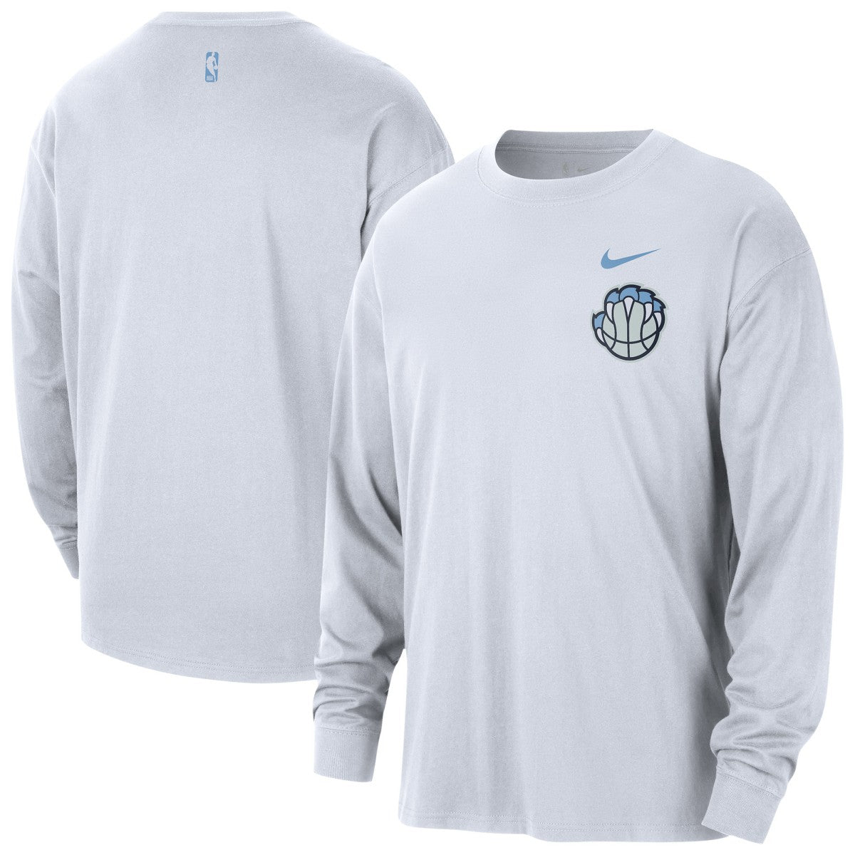 Nike - Memphis Grizzlies 2025/26 City Edition Remix Essential Logo Long Sleeve T-Shirt - White