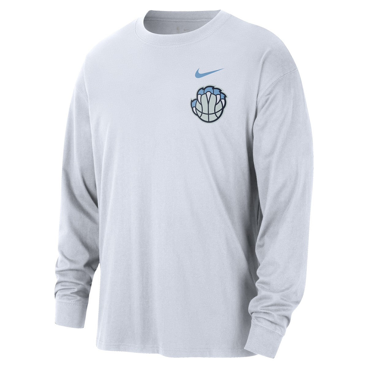 Nike - Memphis Grizzlies 2025/26 City Edition Remix Essential Logo Long Sleeve T-Shirt - White