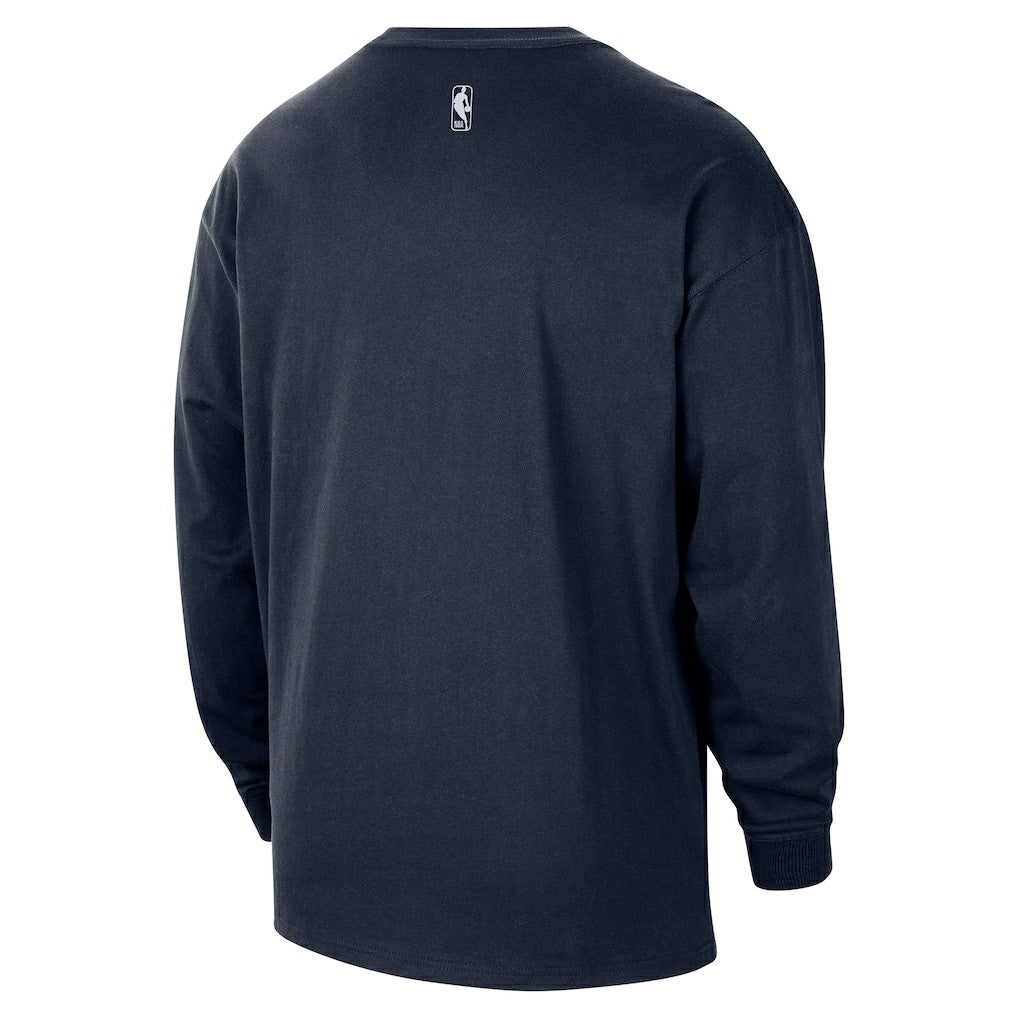 Nike - Oklahoma City Thunder 2025/26 City Edition Remix Essential Logo Long Sleeve T-Shirt - Navy
