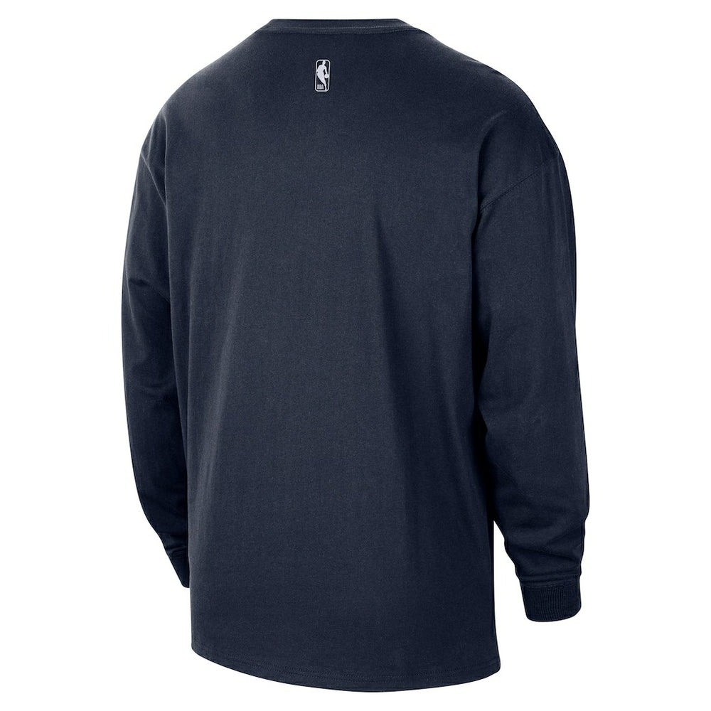 Nike - Oklahoma City Thunder 2025/26 City Edition Remix Essential Logo Long Sleeve T-Shirt - Navy