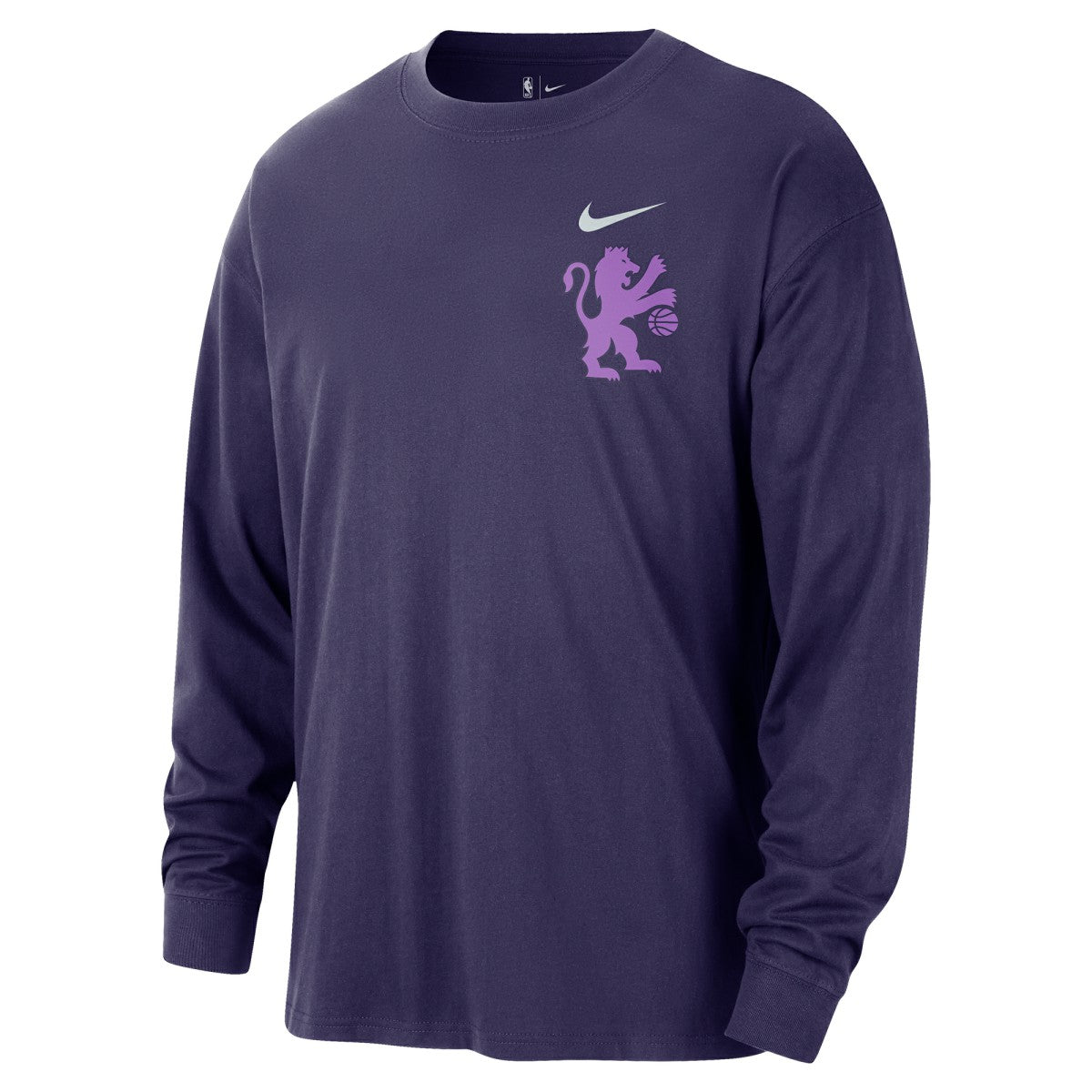 Nike - Sacramento Kings 2025/26 City Edition Remix Essential Logo Long Sleeve T-Shirt - Purple