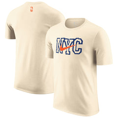 Nike - New York Knicks 2025/26 City Edition Remix Essential Logo T-Shirt - Natural