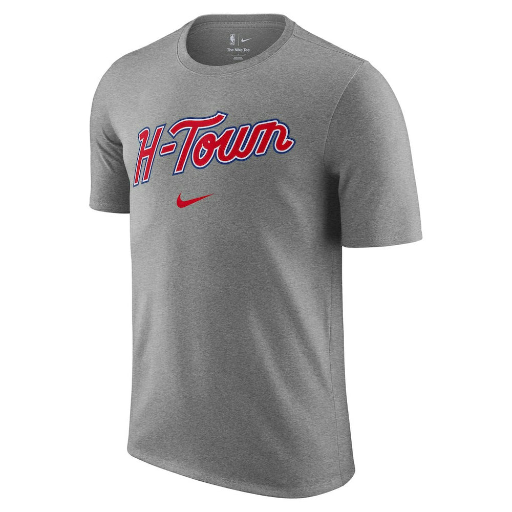 Nike - Houston Rockets 2025/26 City Edition Remix Essential Logo T-Shirt - Heather Gray