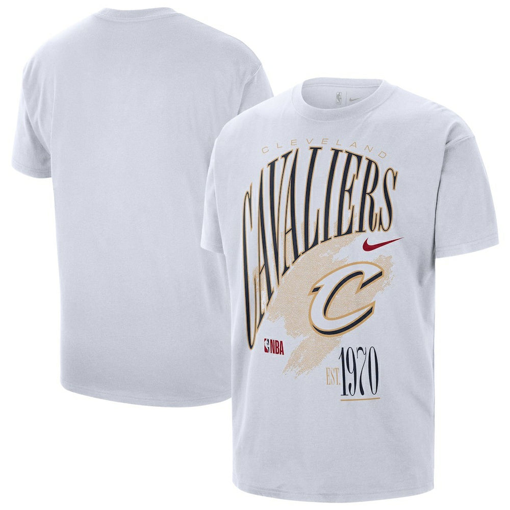 Nike - Cleveland Cavaliers Unisex Classic Edition Hardwood Classics Vintage T-Shirt - White