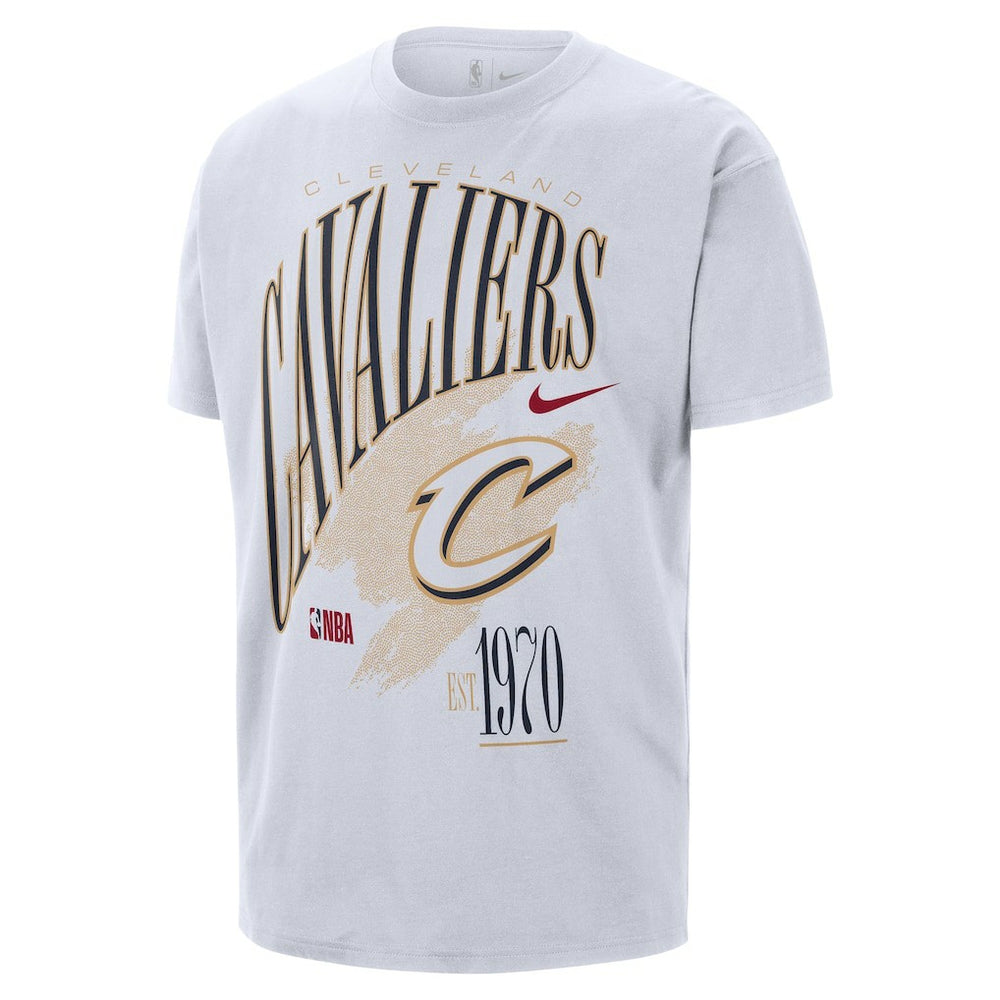 Nike - Cleveland Cavaliers Unisex Classic Edition Hardwood Classics Vintage T-Shirt - White