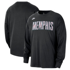 Nike - Memphis Grizzlies Unisex Classic Edition Hardwood Classics Essential Logo Long Sleeve T-Shirt - Black