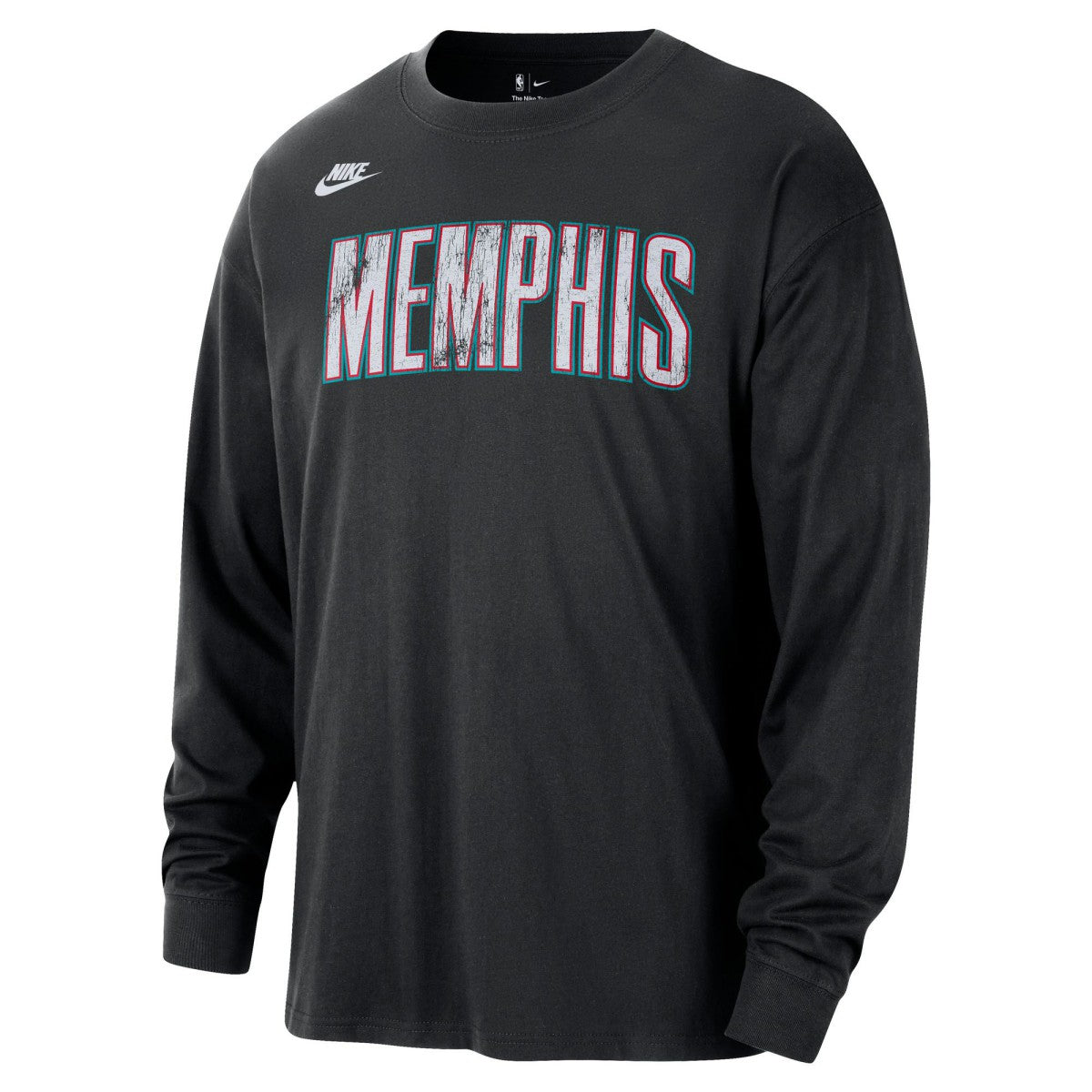 Nike - Memphis Grizzlies Unisex Classic Edition Hardwood Classics Essential Logo Long Sleeve T-Shirt - Black