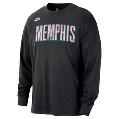 Nike - Memphis Grizzlies Unisex Classic Edition Hardwood Classics Essential Logo Long Sleeve T-Shirt - Black