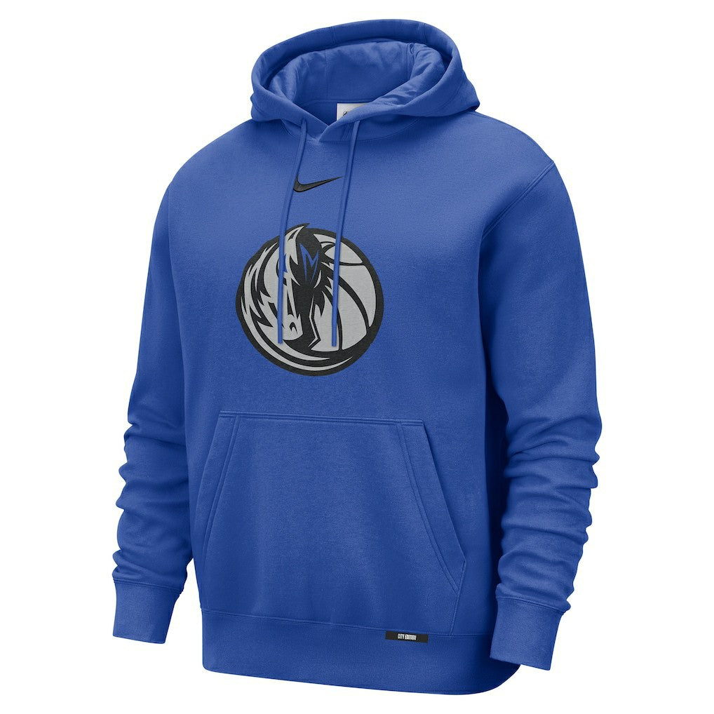 Nike - Dallas Mavericks 2025/26 City Edition Essential Logo Remix Hoodie - Blue
