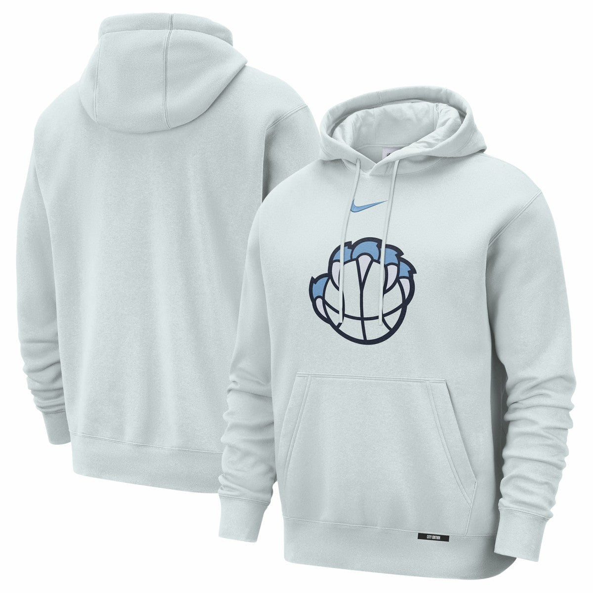 Nike - Memphis Grizzlies 2025/26 City Edition Essential Logo Remix Hoodie - Silver