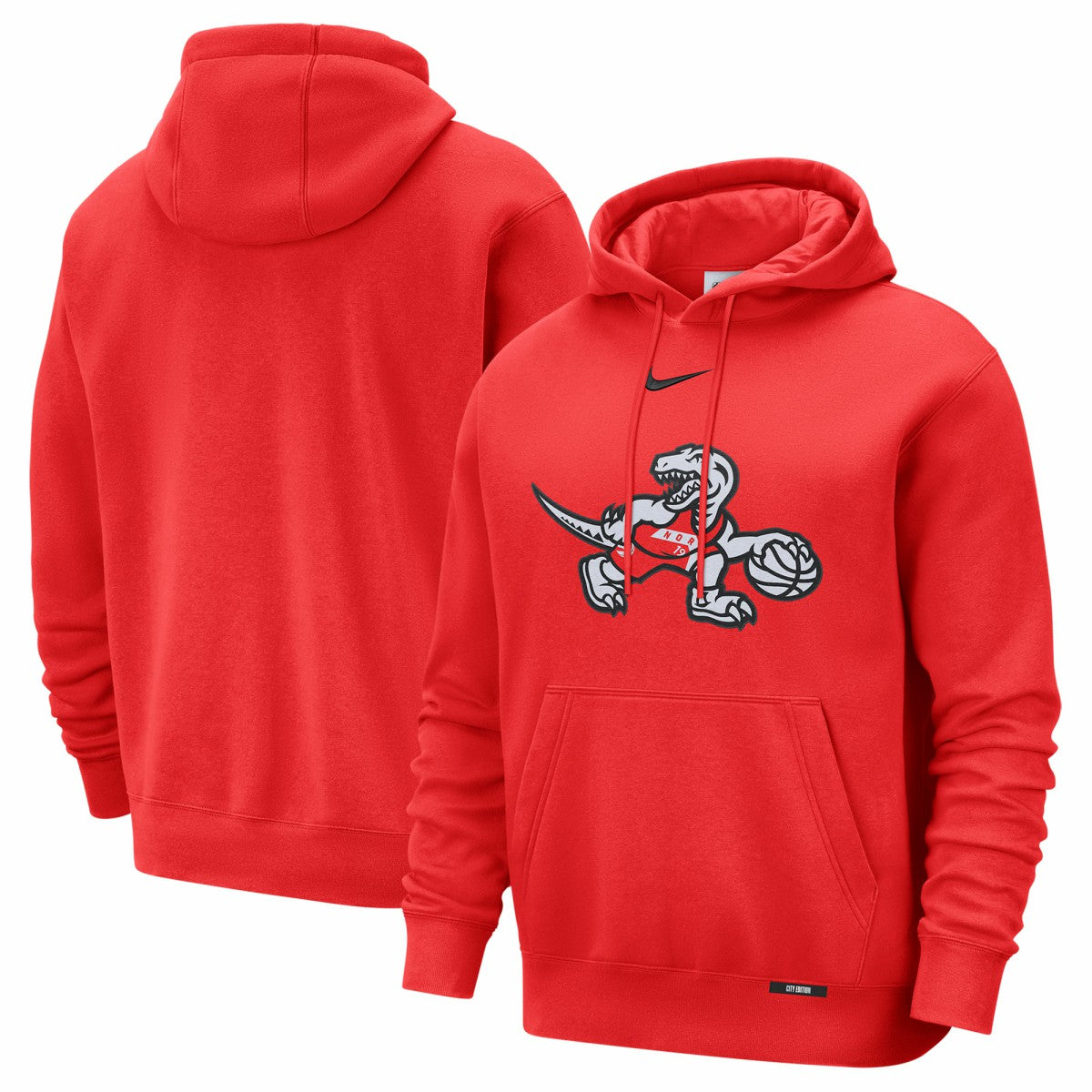 Nike - Toronto Raptors 2025/26 City Edition Essential Logo Remix Hoodie - Red
