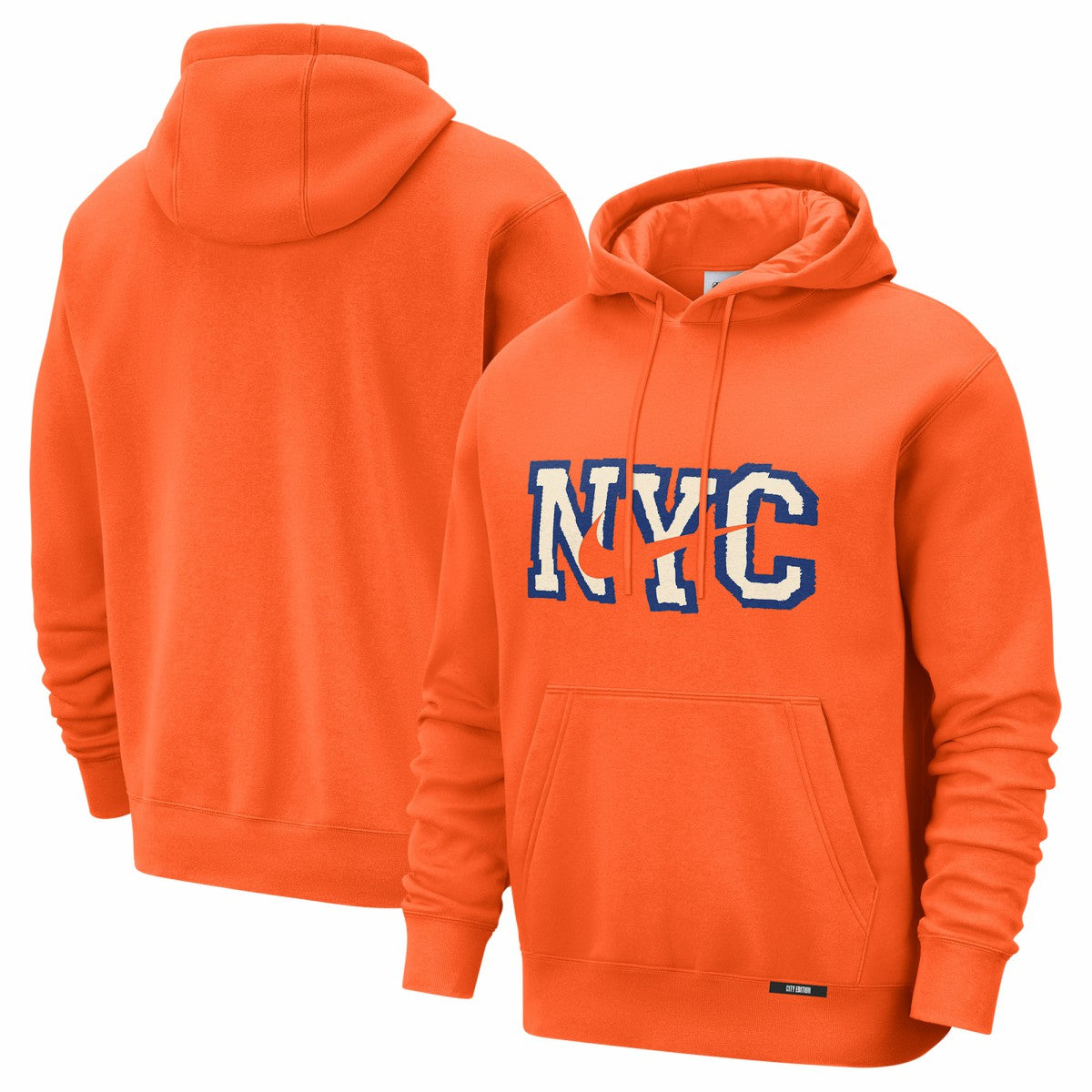Nike - New York Knicks 2025/26 City Edition Essential Logo Remix Hoodie - Orange