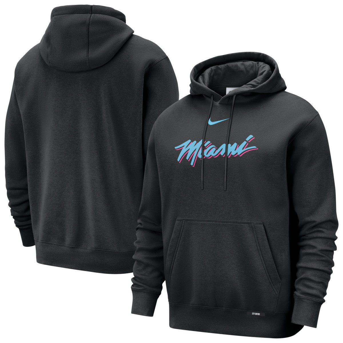 Nike - Miami Heat 2025/26 City Edition Essential Remix Club Hoodie - Black