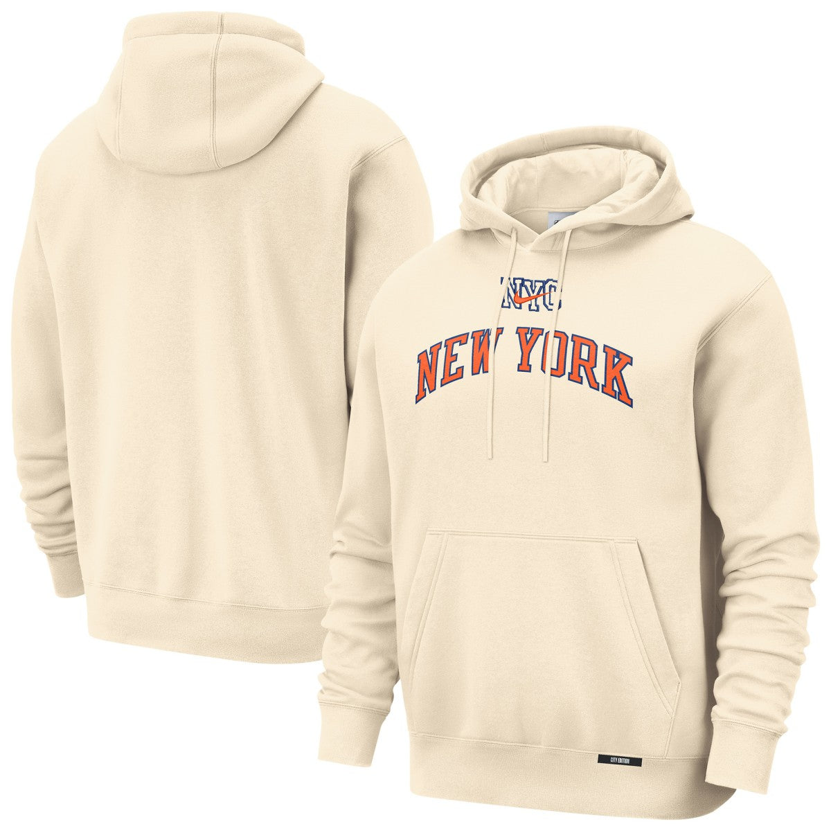 Nike - New York Knicks 2025/26 City Edition Essential Remix Club Hoodie - Natural
