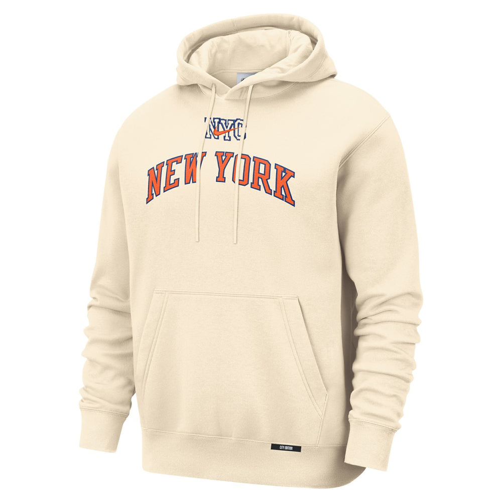 Nike - New York Knicks 2025/26 City Edition Essential Remix Club Hoodie - Natural