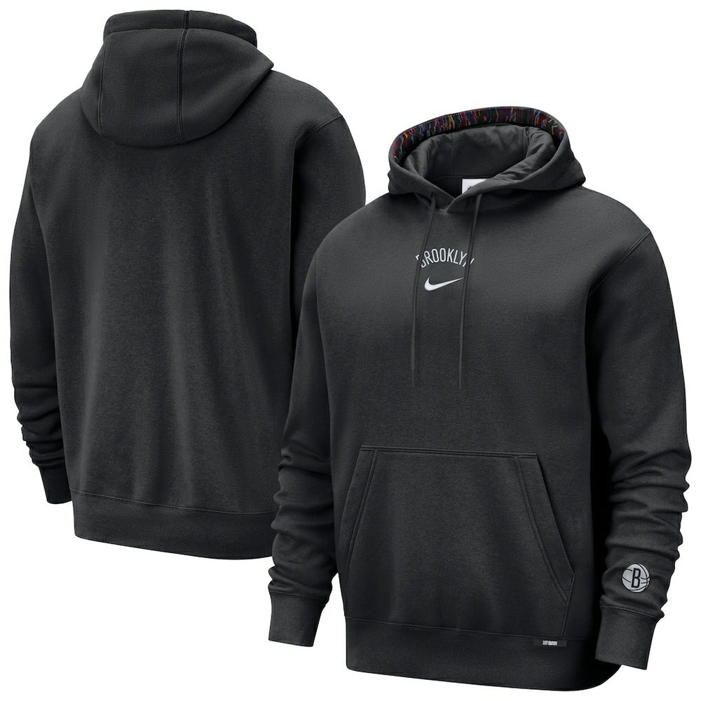 Nike - Brooklyn Nets 2025/26 City Edition Courtside Remix Premium Hoodie - Black