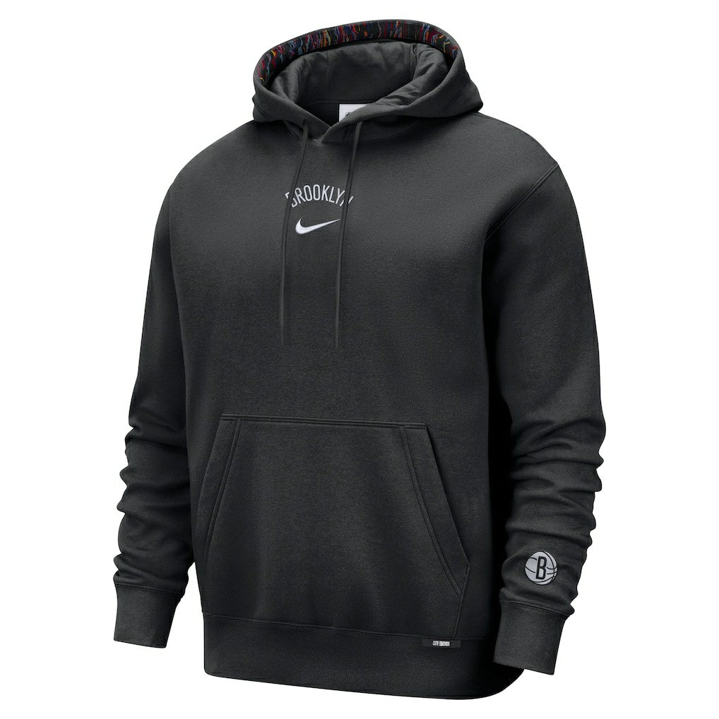 Nike - Brooklyn Nets 2025/26 City Edition Courtside Remix Premium Hoodie - Black