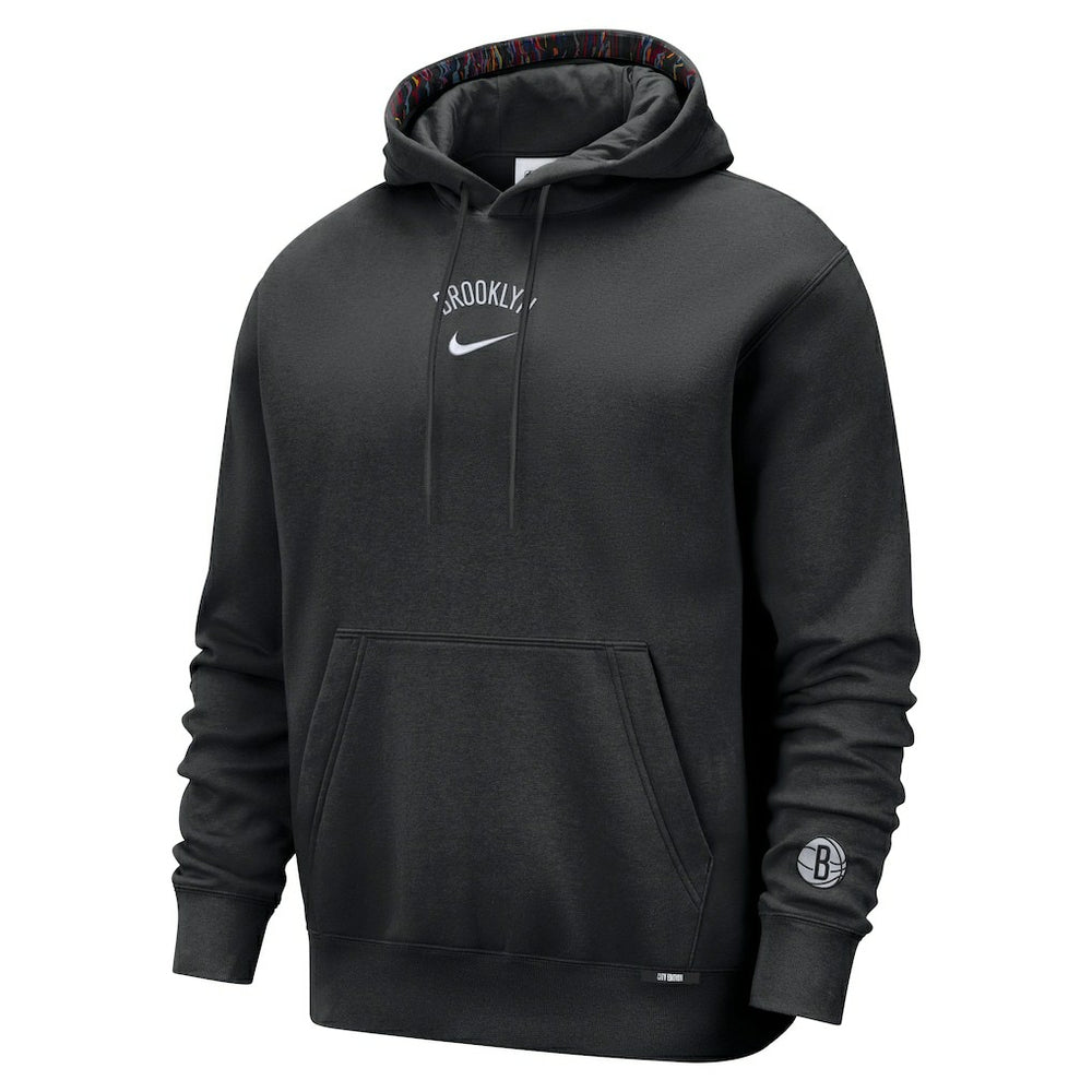 Nike - Brooklyn Nets 2025/26 City Edition Courtside Remix Premium Hoodie - Black