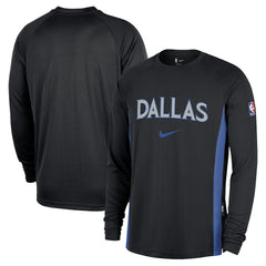 Nike - Dallas Mavericks 2025/26 City Edition Authentic Pregame Dri-FIT Long Sleeve Shooting T-Shirt - Black