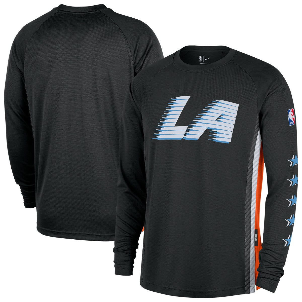 Nike - LA Clippers 2025/26 City Edition Authentic Pregame Dri-FIT Long Sleeve Shooting T-Shirt - Black