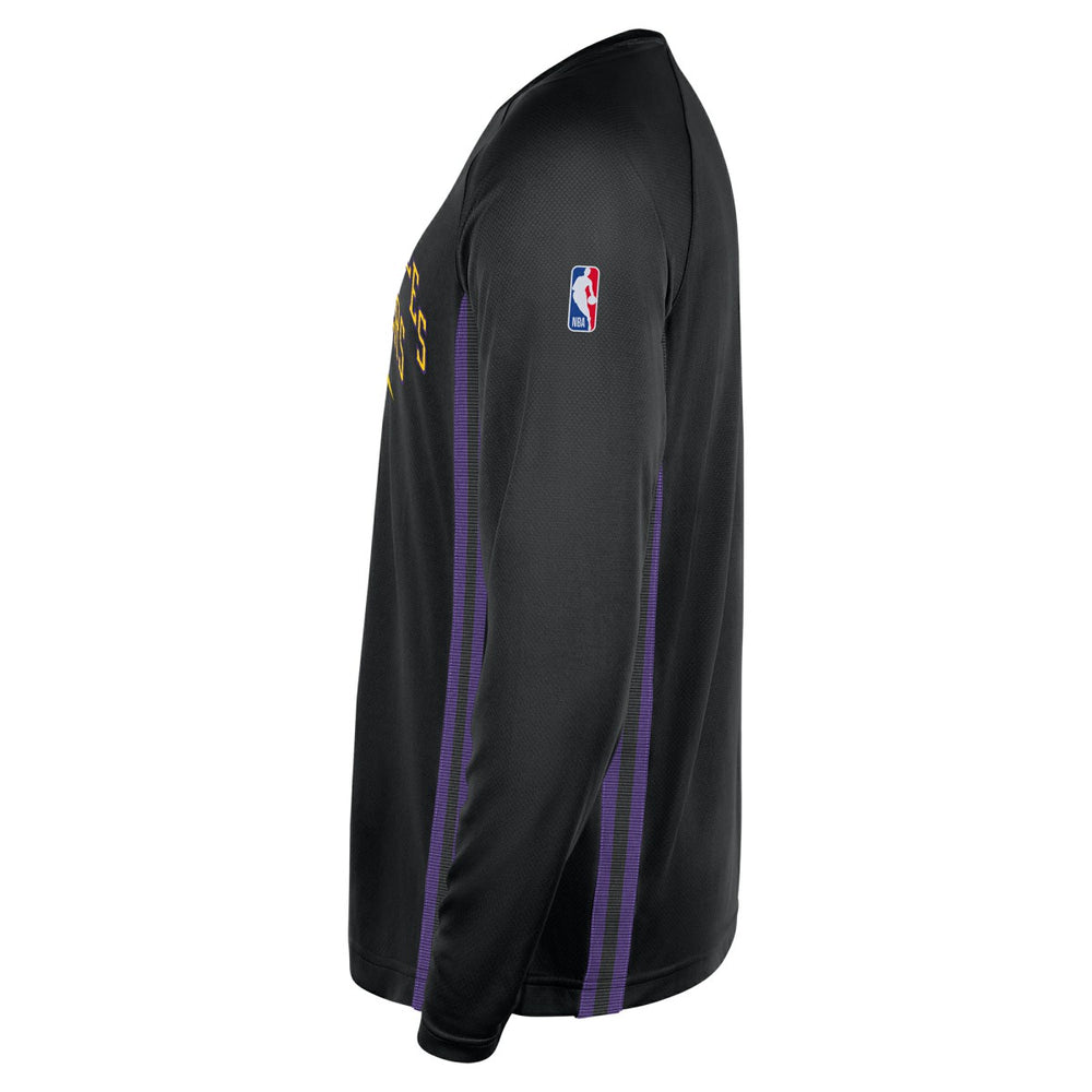 Nike - Los Angeles Lakers 2025/26 City Edition Authentic Pregame Dri-FIT Long Sleeve Shooting T-Shirt - Black