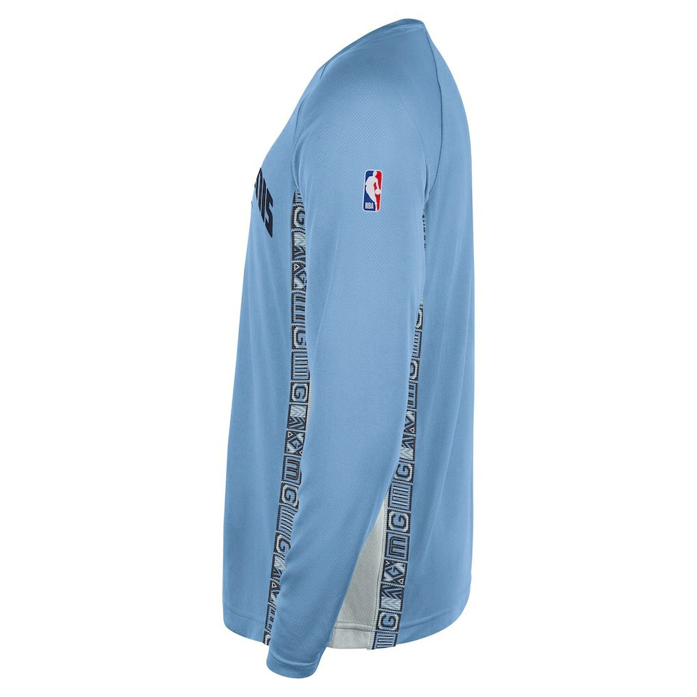 Nike - Memphis Grizzlies 2025/26 City Edition Authentic Pregame Dri-FIT Long Sleeve Shooting T-Shirt - Light Blue