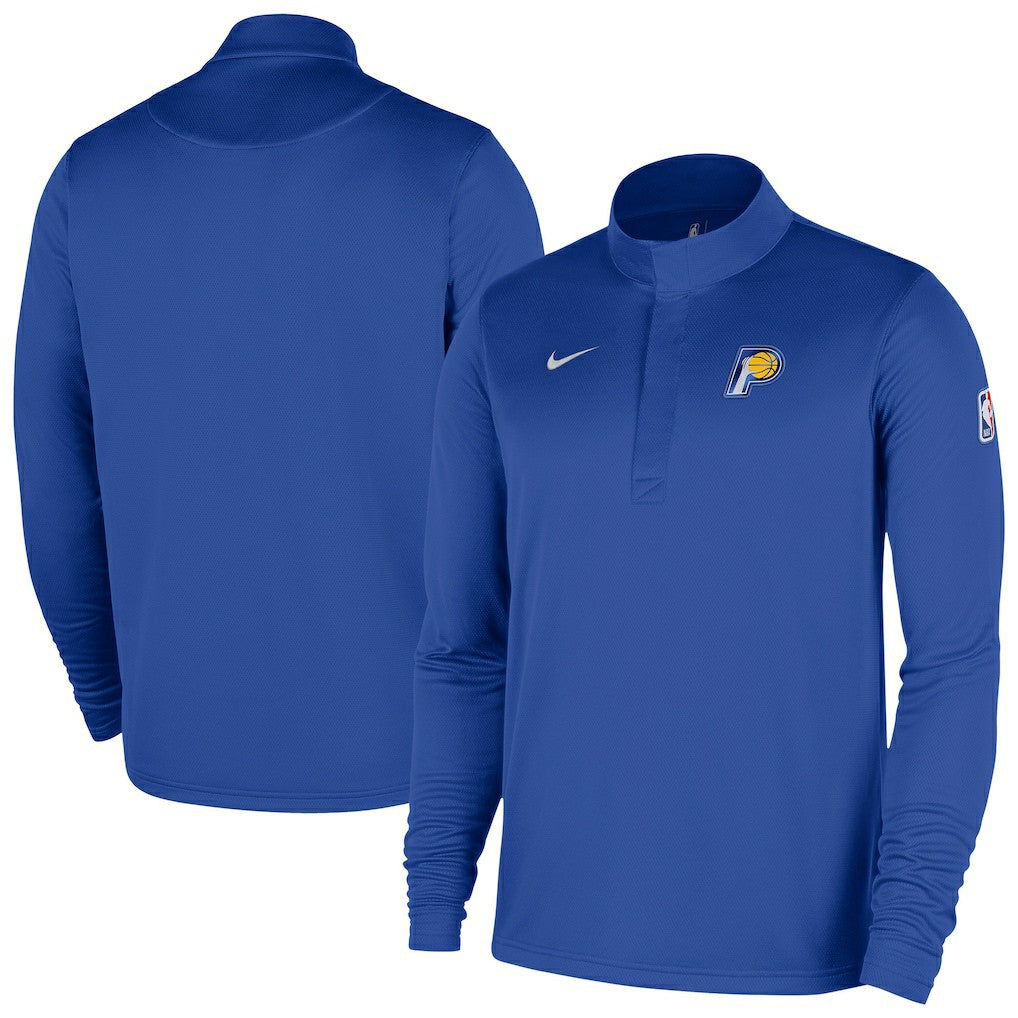 Nike - Indiana Pacers 2025/26 City Edition Remix Authentic Coaches Dri-FIT Half-Zip Top - Blue