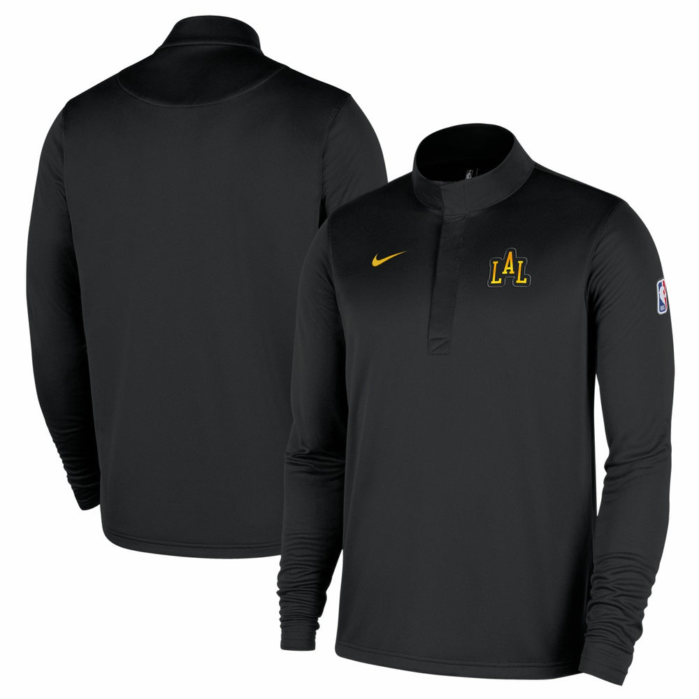 Nike - Los Angeles Lakers 2025/26 City Edition Remix Authentic Coaches Dri-FIT Half-Zip Pullover - Black