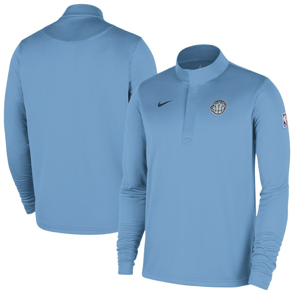 Nike - Memphis Grizzlies 2025/26 City Edition Remix Authentic Coaches Dri-FIT Half-Zip Top - Light Blue