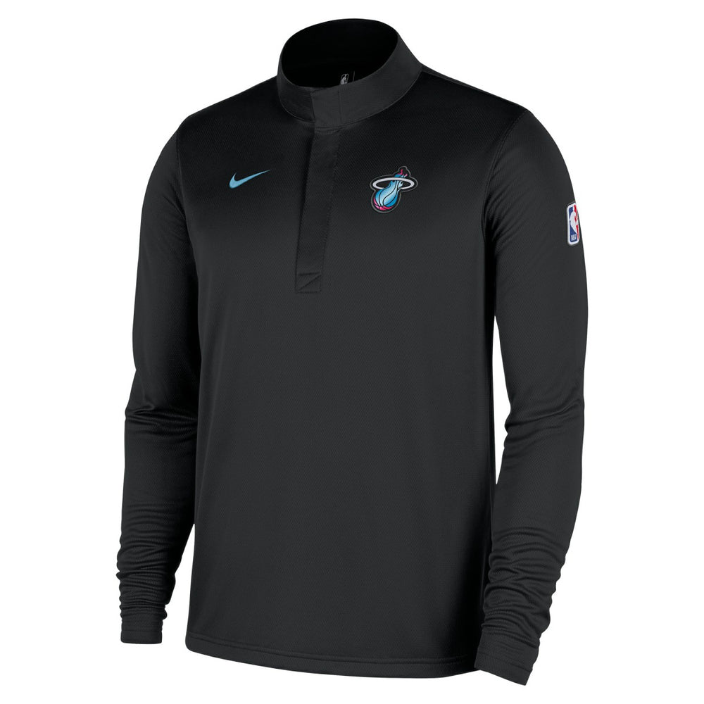 Nike - Miami Heat 2025/26 City Edition Remix Authentic Coaches Dri-FIT Half-Zip Top - Black