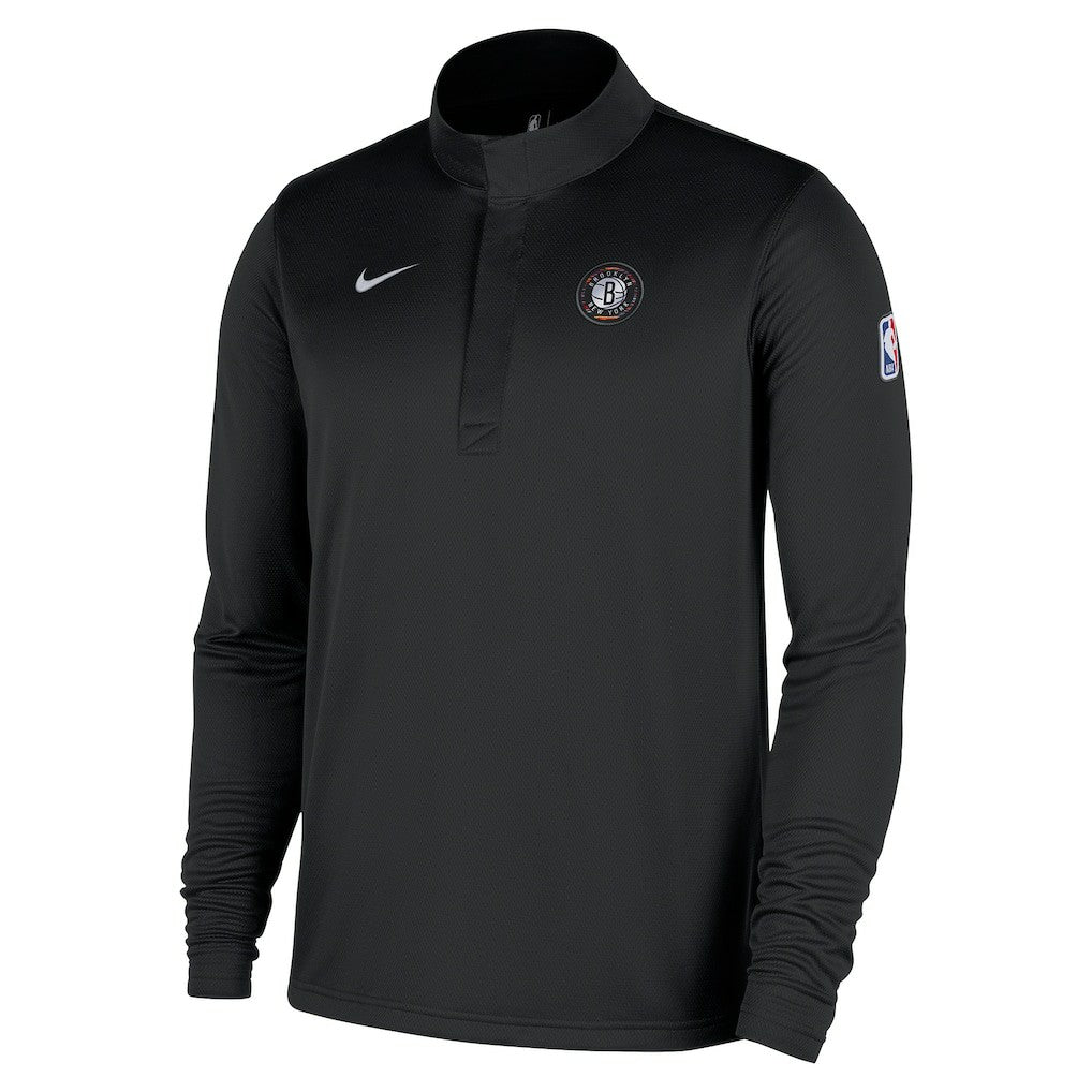 Nike - Brooklyn Nets 2025/26 City Edition Remix Authentic Coaches Dri-FIT Half-Zip Top - Black