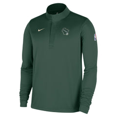 Nike - Milwaukee Bucks 2025/26 City Edition Remix Authentic Coaches Dri-FIT Half-Zip Top - Hunter Green